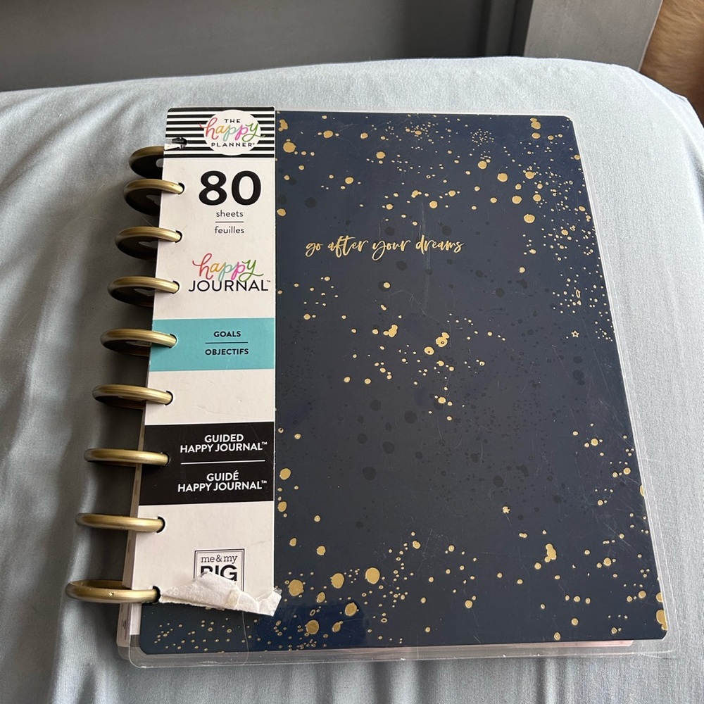 Happy Journal with Gold Accents